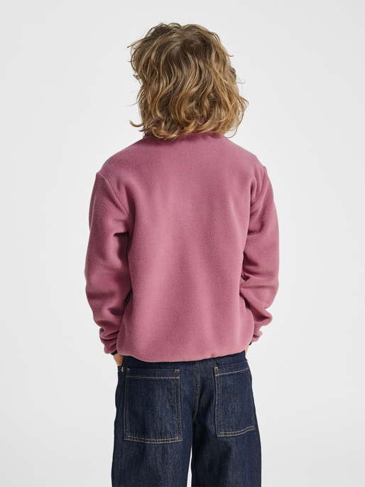 hmlJR FLEECE ZIP JACKET, DUSKY ORCHID, model