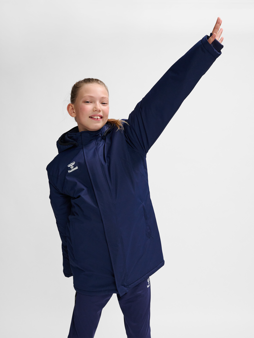 hmlAUTHENTIC BENCH JACKET KIDS, MARINE, model