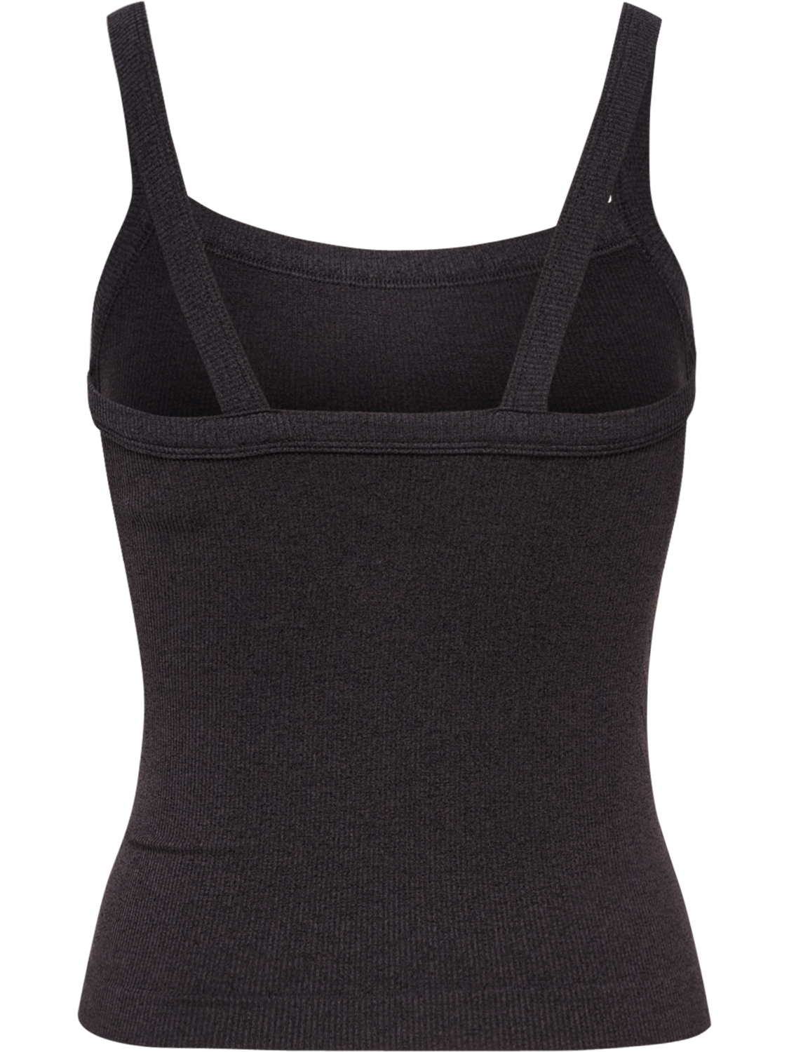 hmlYOGA SEAMLESS RIB TOP, BLACK MELANGE, packshot