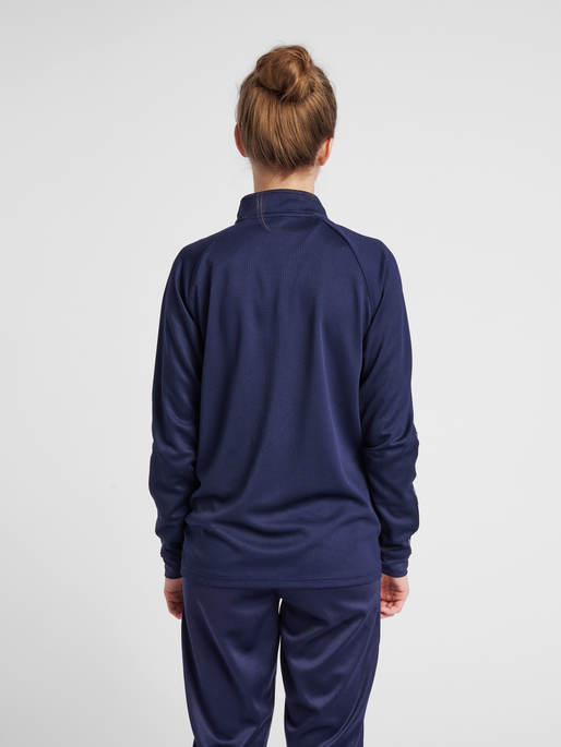 hmlAUTHENTIC WOMEN POLY ZIP JACKET, MARINE, model