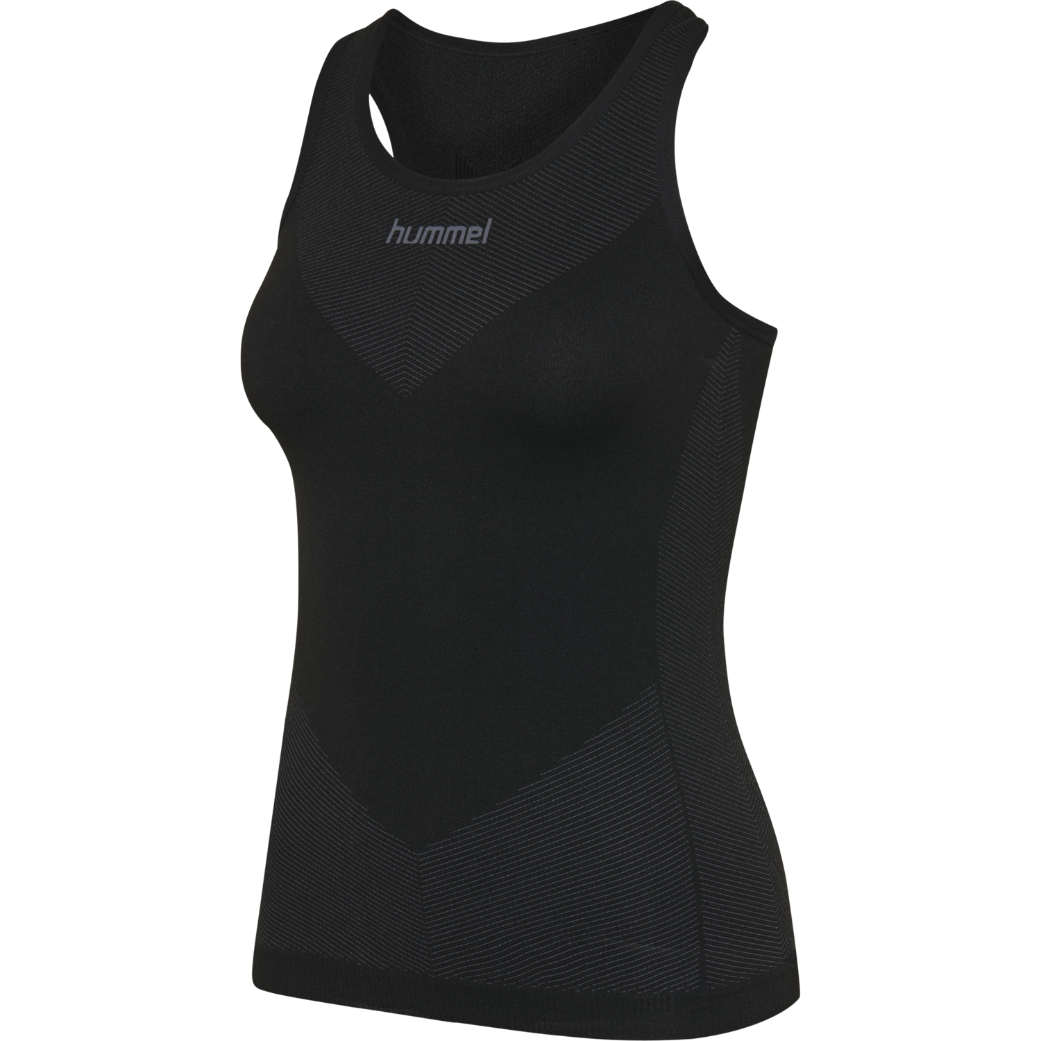 HUMMEL FIRST SEAMLESS TANK TOP WOMAN, BLACK, packshot