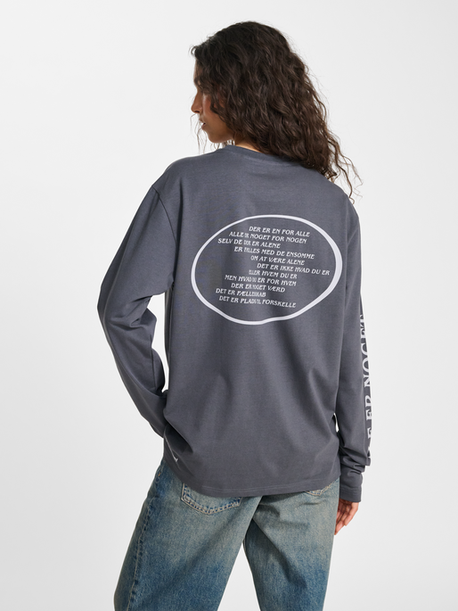 hmlPLADSTILFORSKELLE 25 T-SHIRT L/S, ASPHALT, model