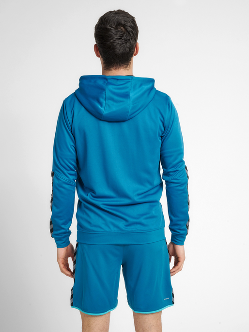 hmlAUTHENTIC POLY ZIP HOODIE, CELESTIAL, model