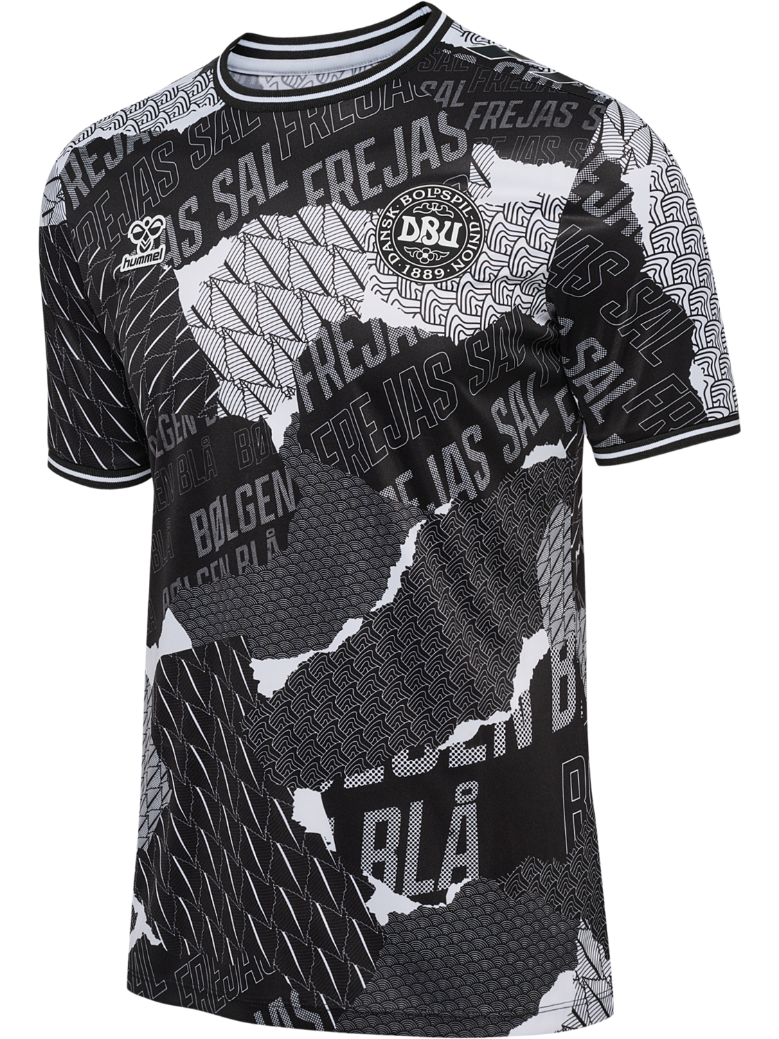 DBU 24 PREGAME JERSEY S/S, BLACK/WHITE, packshot